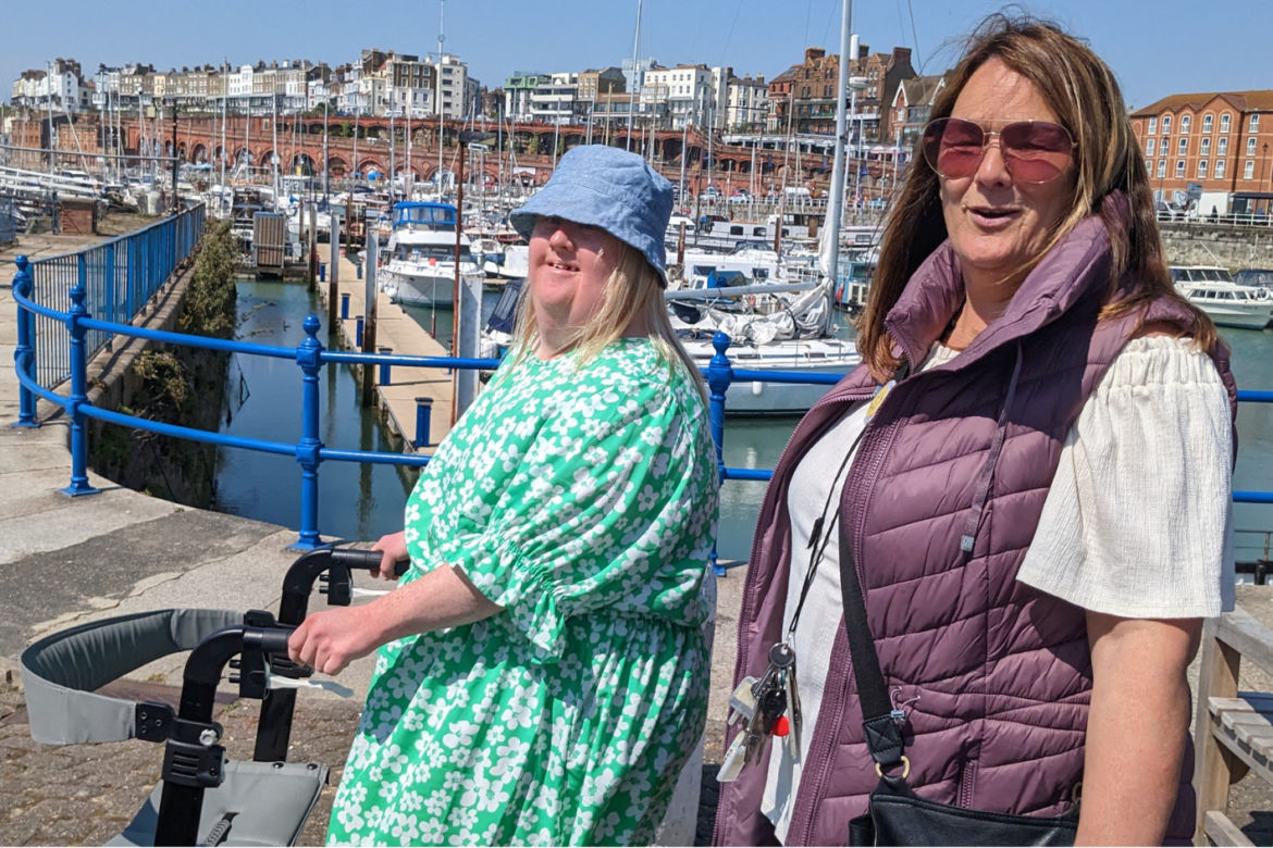 Maria and Natalie at Ramsgate Harbour