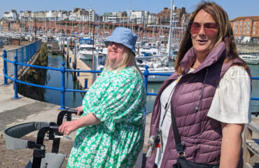 Maria and Natalie at Ramsgate Harbour