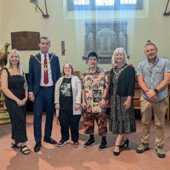 Amy Rutters East Kent Mencap Chair Mayor Councillor Jack Packman Amy Pierre Mayoress Karen Brinkman Jason Gerlack East Kent Mencap CEO